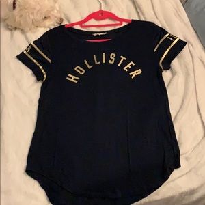 Navy blue and gold hollister t